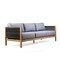 Armen Living Sienna Outdoor Eucalyptus Sofa in Teak Finish with Gray Cushions LCSISOWDTK - alternate 4